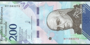 200 Bolivares / pk 107b Banknote