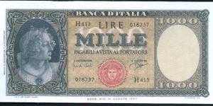 (Reproduction) / 1.000Lire / pk (88d) / (1961)  Banknote