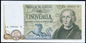 (Reproduction) / 5.000Lire / pk (102c) / (1977)  Banknote