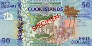 Cook Islands N.D. 50 Dollars.

Specimen. Banknote