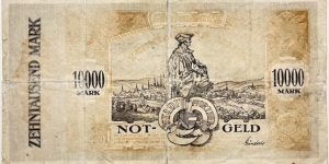 10.000 Mark (Local Issue / Pforzheim Municipality / Weimar Republic 1923)  Banknote
