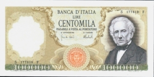 (Reproduction) / 100.000Lire / pk (100c) / (06 Febbraio 1974 Banknote