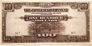 100 Dollars (Malaya / Japanese Occupation 1943)  Banknote