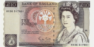 UNITED KINGDOM 10 Pounds 1988 Banknote