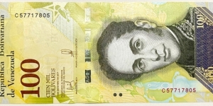 100.000 Bolivares Banknote