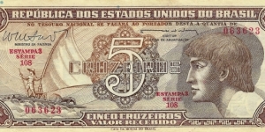 BRAZIL 5 Cruzeiros 1961 Banknote