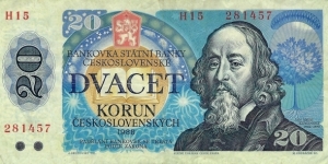 CZECHOSLOVAKIA 20 Korun 1988 Banknote