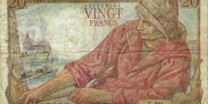 FRANCE 20 Francs 1942 Banknote