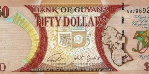 GUYANA 50 Dollars 2016 Banknote