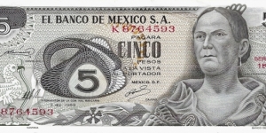 MEXICO 5 Pesos 1969 Banknote