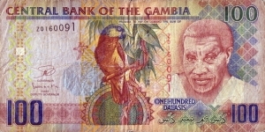 The Gambia N.D. (2013) 100 Dalasis.

Replacement note. Banknote