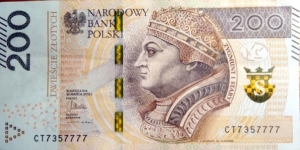 Poland 200 Złotych.
CT7357777 Banknote