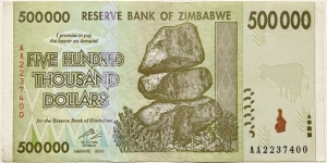500.000 Dollars Banknote