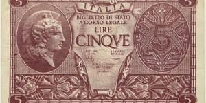 5 Lire Banknote