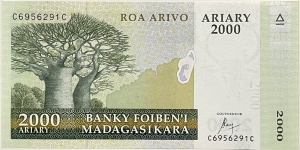 2000 Ariary Banknote
