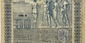 50 Markkaa (Litt.D / Rangell & Carpelan) Banknote