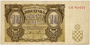 10 Kuna Banknote