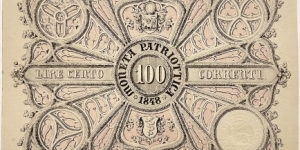 100 Lire Correnti (Kingdom of Lombardy - Venice 1848)  Banknote