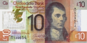 SCOTLAND 10 Pounds 2017 (Clydesdale Bank) Banknote
