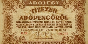 HUNGARY 10,000 Adopengo 1946 Banknote