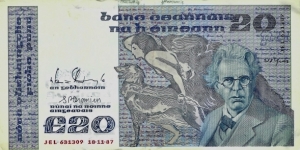 IRELAND 20 Pounds 1987 Banknote