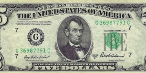 UNITED STATES 5 Dollars 1950B Banknote