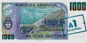 Banknote from Argentina