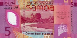 SAMOA 5 Tala 2023 Banknote