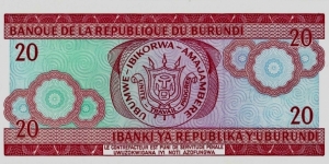 Banknote from Burundi