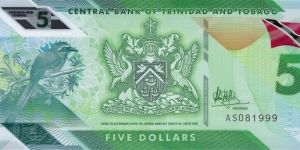 TRINIDAD AND TOBAGO 5 Dollars Banknote
