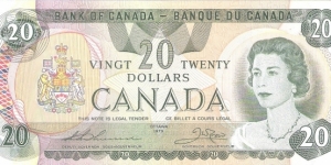 20 dollars; 1979. Banknote