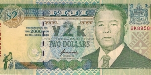 FIJI 2 Dollars Banknote