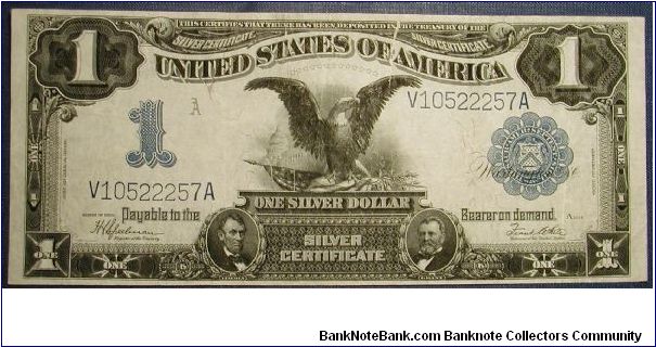 1899 US Black Eagle Silver Certificate Banknote