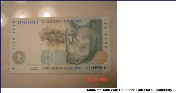 South Africa P-123 10 Rand 1999 Banknote