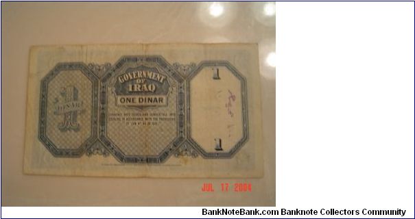 Banknote from Iraq year 1942