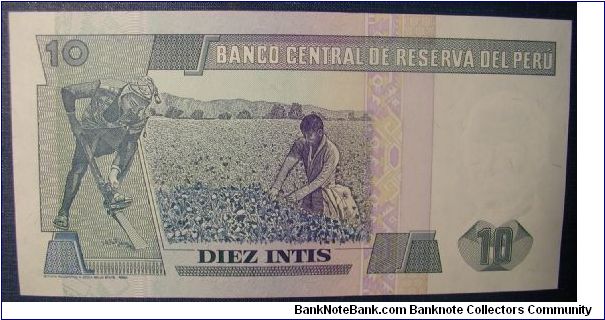 Banknote from Peru year 1987