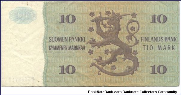 Banknote from Finland year 1980