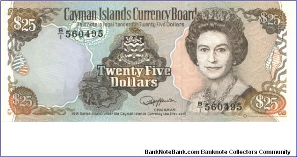 P-14, 25 Dollars, 1991 Banknote