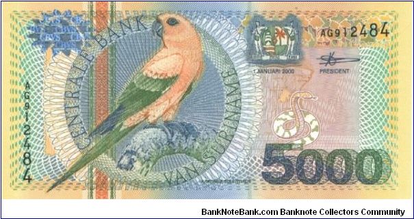 P-152, 5.000 Gulden, 2000 Banknote