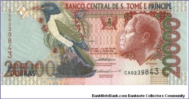 P-67a, 20.000 Dobras, 1996 Banknote