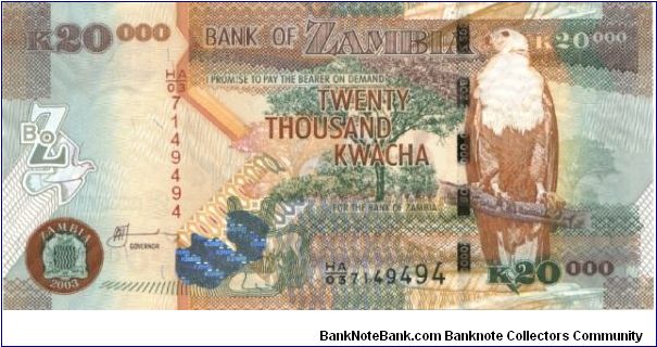 P-NEW, 20.000 Kwacha, 2003 Banknote