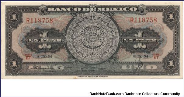 1 peso. Banknote