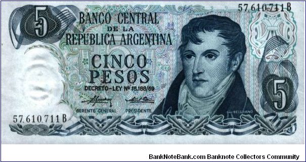 Argentina - 5 Pesos - 1973-76 - P-294 Banknote