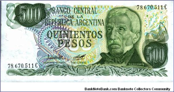 Argentina - 500 Pesos - 1982 - P303c Banknote