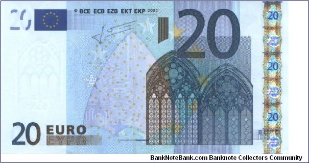 P-3uNEW, 20 Euro, 2002
Signatur: Jean-Claude Trichet Banknote