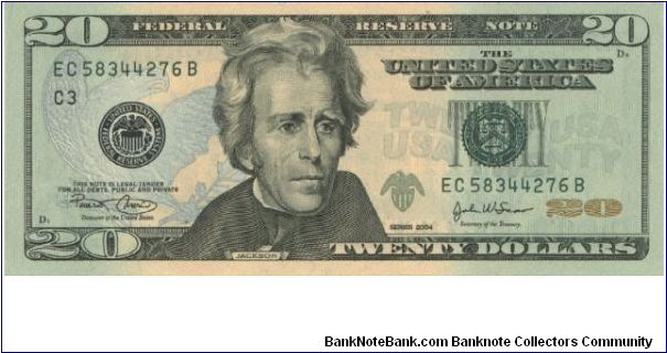 P-519, 20 Dollars, 2004 Banknote