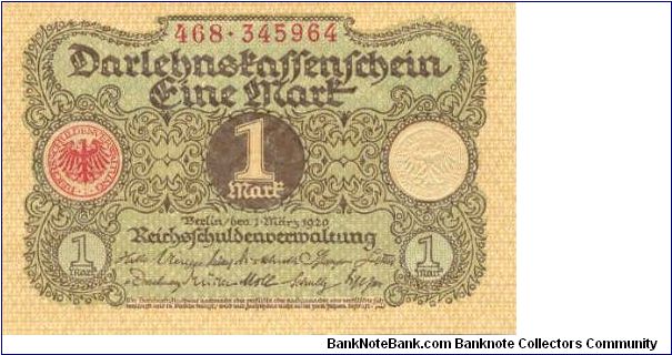 1 MARCO 1920 - FE Banknote