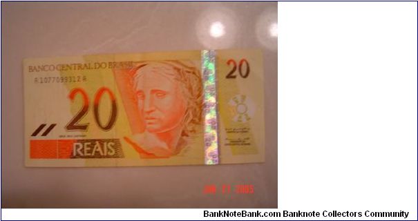 Brazil P-250 20 Reais 2001 Banknote