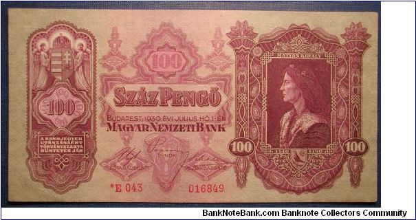 Hungary 100 Pengo 1930

NOT FOR SALE Banknote