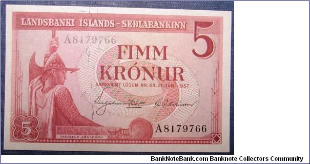 Iceland 5 Kronur 1957

NOT FOR SALE Banknote